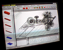 Wireframe Display of the Airplane Model on the LEGO Cad