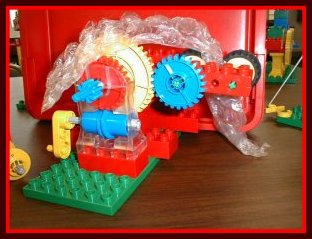 How many turns of the gears will allow the bubble wrap to go through?