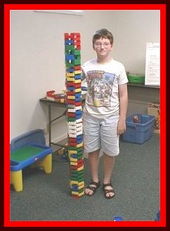 Assistant Builds A DUPLO Tower