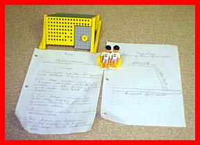 The house and chair with first plans.